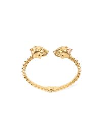 Alexander McQueen | Metallic Jewelled Twin Skull Bracelet | Lyst