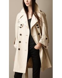 Lyst - Burberry Oversize Dolman Sleeve Trench Coat in Natural