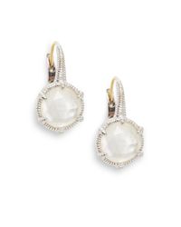 Judith Ripka | White Rock Quartz Crystal Motherofpearl Sterling Silver Earrings | Lyst