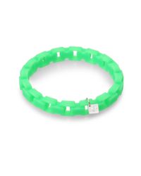 Tateossian | Green Rubber Box Chain Bracelet for Men | Lyst