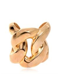 Balmain | Metallic Gold Plated Cuff Bracelet | Lyst