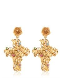 Dolce & Gabbana | Metallic Cross Clip Earrings | Lyst