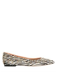 DSquared² | Black 10mm Zebra Print Ponyskin Ballerina | Lyst