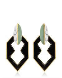 Eddie Borgo | Green Peaked Link Earrings | Lyst