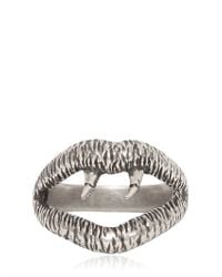 Saint Laurent | Metallic Silver Vampire Ring for Men | Lyst