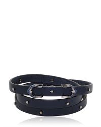 Stephen Webster | Black Rayskin Texture 3 Wrap Bracelet for Men | Lyst