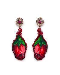 Masterpeace | Green Vintage Wool Jade Rosebud Earrings | Lyst
