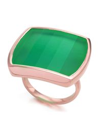 Monica Vinader | Green Baja Square Ring | Lyst