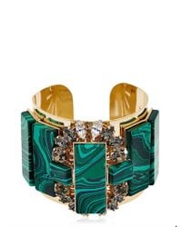 Anton Heunis | Green Rectangles Crystal Cluster Cuff Bracelet | Lyst