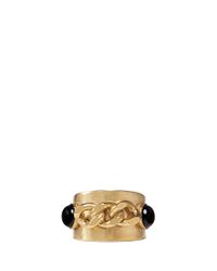 Ela Stone | Metallic 'alexander' Chain And Stone Ring | Lyst