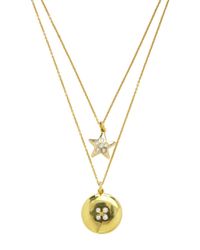 Renee Lewis | Metallic 18K Yellow Gold Antique Diamonds Star And Round Necklace | Lyst