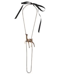 Lanvin | Metallic Fawn Pendant for Men | Lyst