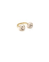Nektar De Stagni | Metallic Drama Pave Double Pearl Ring | Lyst
