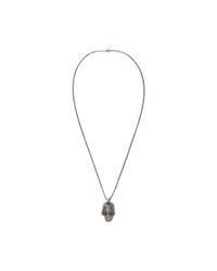 Alexander McQueen | Metallic Diamante Skull Pendant | Lyst