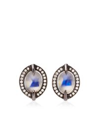 Dana Rebecca | Blue Emma Harper Oval Earrings | Lyst