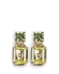 Valentino | Metallic Bi-colour Rhinestone Earrings | Lyst