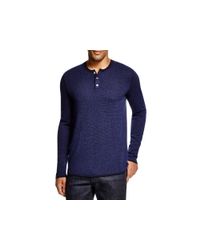 VINCE | Blue Cashmere Birdseye Henley - Bloomingdale's Exclusive for Men | Lyst