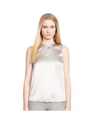 Ralph Lauren Black Label | White Addie Silk Top | Lyst
