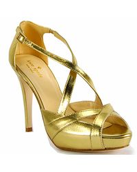kate spade new york | Metallic Get - Platform Strappy Sandal | Lyst