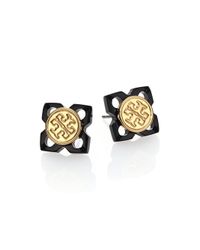 Tory Burch | Metallic Babylon Stud Earrings/black | Lyst