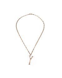 Lulu Frost | Metallic Plaza Letter Y Necklace | Lyst