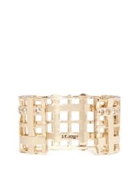 St. John | Metallic Swarovski Crystal Lattice Weave Cuff | Lyst