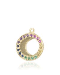 Andrea Fohrman | Metallic Phases Of The Moon 14K Yellow Gold Initial Necklace | Lyst