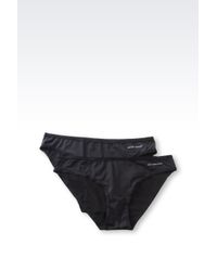 Emporio Armani | Black Set Of Two Briefs | Lyst