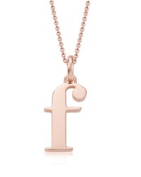 Monica Vinader | Metallic Alphabet Pendant F | Lyst