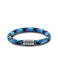 John Hardy | Station Bracelet On Multicolor Turquoise-Blue Sailing Cord for Men | Lyst