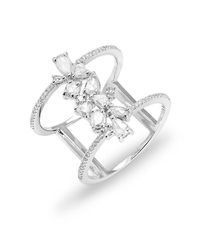 Anne Sisteron | 14kt White Gold Diamond Delice Ring | Lyst