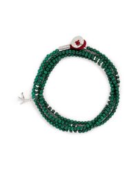 Isaia | Green 'saracino' Bead Wrap Bracelet | Lyst