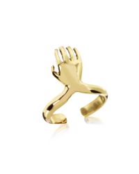 Bernard Delettrez | Metallic Bronze Midi Ring W/right Hand | Lyst