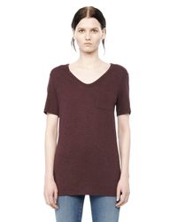 Alexander Wang | Red Classic Tee With Pocket | Lyst