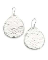 Nest | Metallic Hammered Teardrop Earrings | Lyst