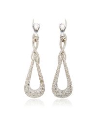 VBH | Metallic White Gold Clip On Pendant Earrings | Lyst