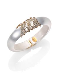 Alexis Bittar | Metallic Lucite Pave Crystal Orbit Bangle Bracelet | Lyst