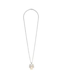 Alexander McQueen | Metallic Owl Skull Silver Strass Rock Crystal Necklace | Lyst