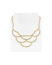 Alexis Bittar | Metallic Elements Gilded Muse D'Ore Crystal Spiky Scalloped Bib Necklace | Lyst