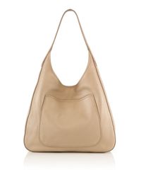 Prada | Natural Daino Leather Hobo Bag | Lyst