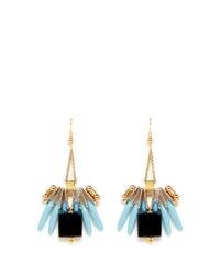 Scho | Blue Onyx Plate Glass Bead Earrings | Lyst
