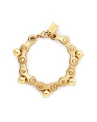 Ela Stone | Metallic 'gears' Sphere Charm Brass Bracelet | Lyst