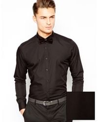 tux shirt with black buttons