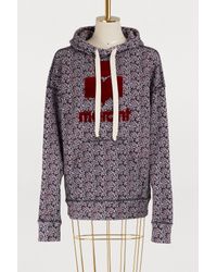 Étoile Isabel Marant Red Mansel Printed Logo Graphic Hoodie Sweatshirt