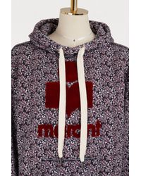 Étoile Isabel Marant Red Mansel Printed Logo Graphic Hoodie Sweatshirt