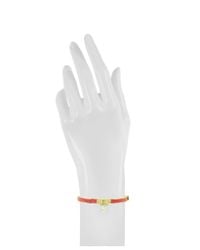Juicy Couture - Metallic Skinny Enamel Padlock Hinge Bangle - Lyst