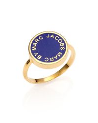 Marc By Marc Jacobs | Blue Logo Disc-o Ring | Lyst