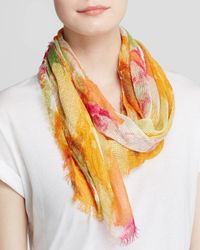 Ralph Lauren | Orange Lauren Marta Floral Square Scarf | Lyst