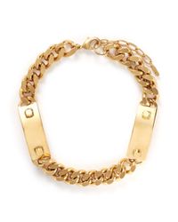 Ela Stone | Metallic 'Heidi' Metal Plate Curb Chain Necklace | Lyst