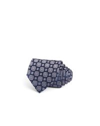 Armani | Blue Floral Medallion Jacquard Silk Classic Tie for Men | Lyst